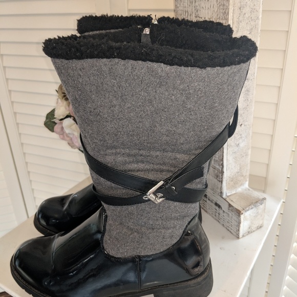 Nice Boots Fleece Lined Black and gray Women's 10. Box28 - Picture 4 of 7
